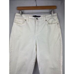 Gloria Vanderbilt Amanda White High-Waisted Womens Jeans Size 8